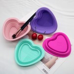 Brush Cleaner Supplier - Silicone Heart-shaped Folding