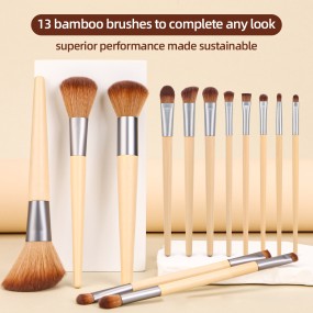 Bamboo Makeup Brush Factory - New Arrival Custom Logo 13pcs