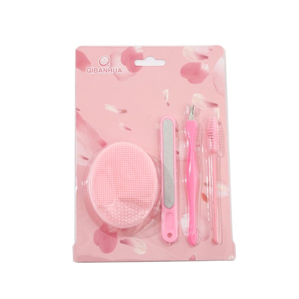 Silicone Scrub Set Supplier - 4 Sets Manicure Pedicure Kit