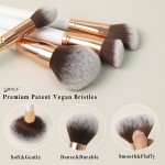 Makeup Brush Set Factory - EMF 11pcs Rose Gold Wooden