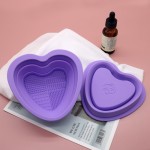 Brush Cleaner Supplier - Silicone Heart-shaped Folding