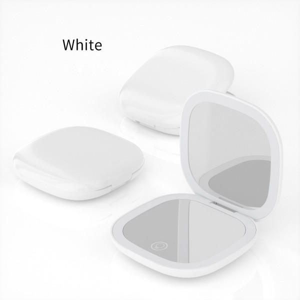 便携化妆镜供应商- LED可充电5倍银色