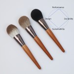 Fox Hair Brush Factory - Luxury Natural Wood Blush Bronze