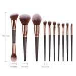 Makeup Brush Set Manufacturer - Custom Logo 12pcs Pink Rhinestone