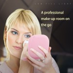 便携化妆镜供应商- LED可充电5倍银色