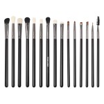 Makeup Brush Set Supplier - Private Label 15pcs Glossy Black