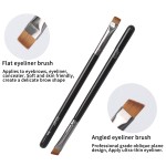 Eyeliner Brush Set Supplier - EMF 12pcs Flat Angled Wholesale