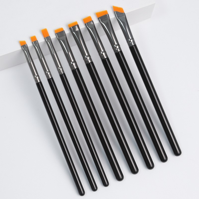 Professional Eyeliner Brush Supplier - EMF 8pcs Ultra-Thin Flat