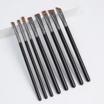 Professional Eyeliner Brush Supplier - EMF 8pcs Ultra-Thin Flat