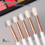 Makeup Brush Set Manufacturer - Wholesale 5pcs Wooden Handle