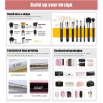 Vegan Makeup Brush Manufacturer - 16pcs Thumbprint Handle Custom