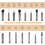 Makeup Brush Set Supplier - Private Label 15pcs Glossy Black