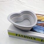 Brush Cleaner Supplier - Silicone Heart-shaped Folding