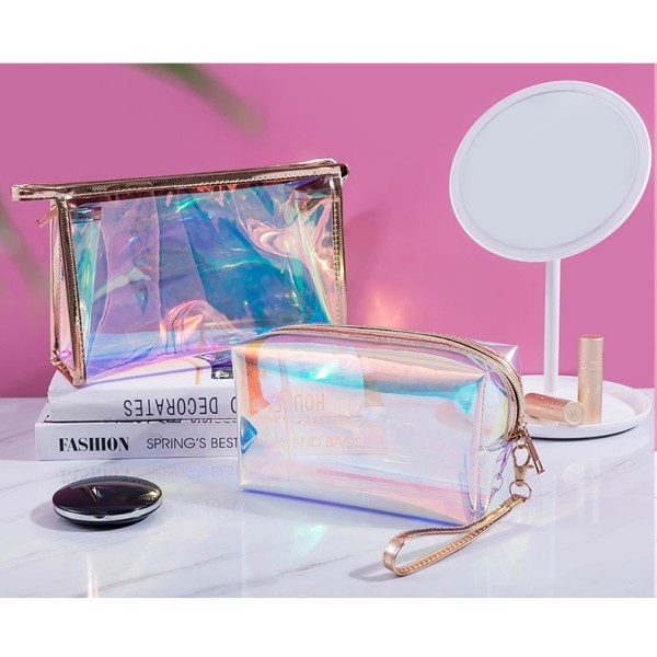 Makeup Bag Factory - Clear Holographic Custom Print