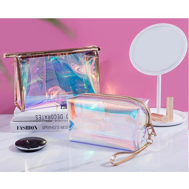 Makeup Bag Factory - Clear Holographic Custom Print