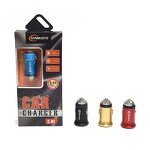 Car Charger - Manufacturer Mini Metal Dual USB 5V 3A Zinc Alloy 2 USB LED