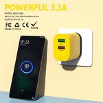 Wall Charger - Manufacturer Dual Ports 2 USB US EU UK 12W 5V 2.4A Travel