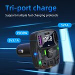 FM Transmitter - Manufacturer C57 BT 5.3 15W Output Power Dual USB Type C
