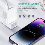 Wall Charger - Manufacturer 3 Port 30W Quick Charger QC3.0 PD 2USB 1Type C