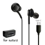 Earphone - Manufacturer Type C In Ear Black Headset for Samsung S20 S24ultra