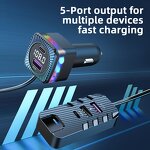 FM Transmitter - Manufacturer CS11 BT 5.3 15W Wireless 2 USB C 2 USB 3.1A