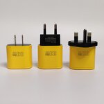 Wall Charger - Manufacturer 2IN1 US EU UK Plug QC3.0 Fast Charge with Cable