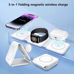Wireless Charger - Manufacturer 3-in-1 15W Foldable Magnetic Fast Charging Pad