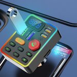 FM Transmitter - Manufacturer Q53 BT 5.3 MP3 Car Charger 15W Type-C Port TF Card