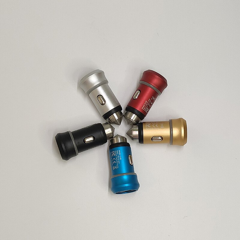 Car Charger - Manufacturer Mini Metal Dual USB 5V 3A Zinc Alloy 2 USB LED