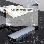 Docking Station - Manufacturer 3-in-1 Type C to 4K HDTV USB3.0 High Speed