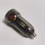 Car Charger - Manufacturer Transparent ABS Dual Port 38W A&C USB Type-c 20w&18w