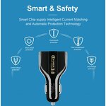 Car Charger - Manufacturer Portable 35W QC3.0 Quick 3 Port USB with Type C Port