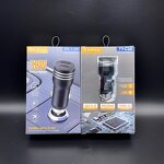 Car Charger - Manufacturer Aluminium Alloy 5V 2.4A 12W Dual Ports Type C USB C A&C