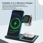 Wireless Charger - Manufacturer Portable 15W 3-in-1 Foldable Magnetic Fast Wireless