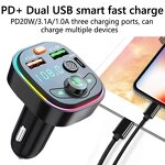 Car Charger - Manufacturer Q6 BT5.3 FM Transmitter MP3 Dual USB Type C 15W
