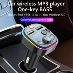 Car Charger - Manufacturer Q6 BT5.3 FM Transmitter MP3 Dual USB Type C 15W