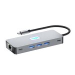 TYPE-C Hub - Manufacturer 10-in-1 3USB 3.2 HDTV 4K RJ45 1000M PD 100W