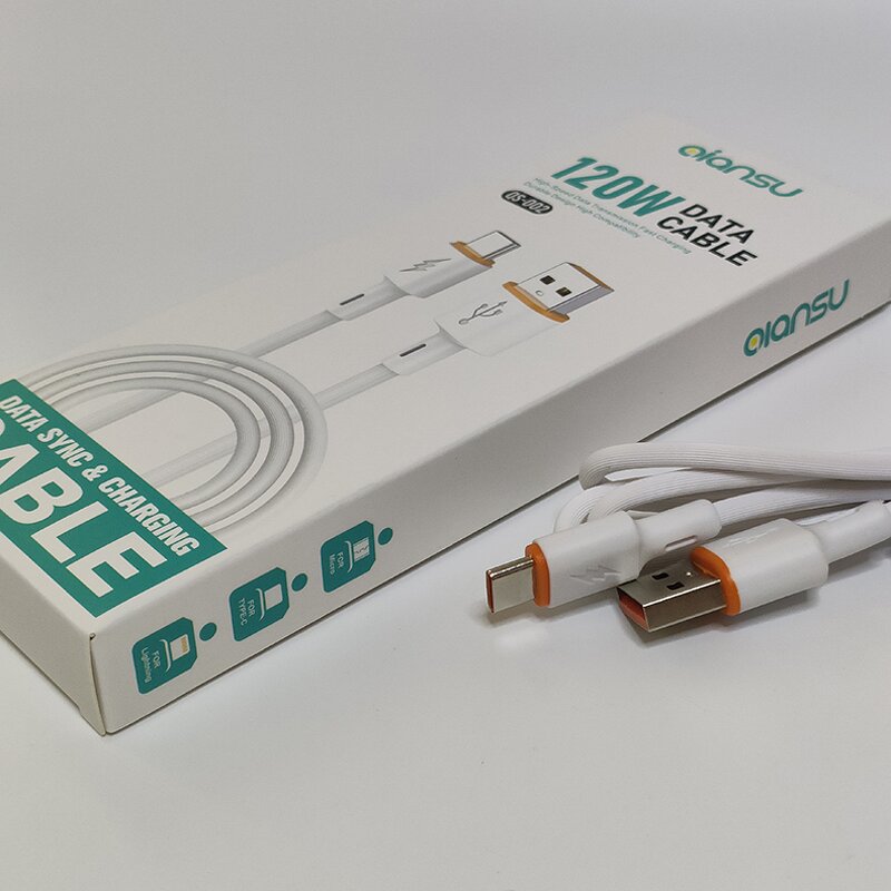 Cable - Manufacturer Orange USB Type c Flat Micro USB Fast Charging for Samsung