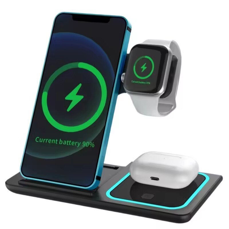 Wireless Charger - Manufacturer Portable 15W 3-in-1 Foldable Magnetic Fast Wireless