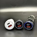 Car Charger - Manufacturer ABS 5V 2.4A 12W Dual USB Type C USB C