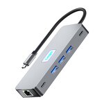 TYPE-C Hub - Manufacturer 10-in-1 3USB 3.2 HDTV 4K RJ45 1000M PD 100W
