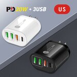 Wall Charger - Manufacturer 4Ports 3usb PD Charge Travel Super Fast Charging
