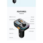 FM Transmitter - Manufacturer C24 Stereo Bass Type C MP3 Player Fast Charging