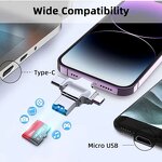 Card Reader - Manufacturer 4-in-1 Mini TF SD USB 3.0 OTG Converter USB C Hub