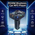 FM Transmitter - Manufacturer C57 BT 5.3 15W Output Power Dual USB Type C