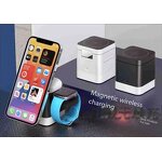 Wireless Charger - Manufacturer Dazzle Triple Magnetic 3-in-1 Foldable Portable 15W