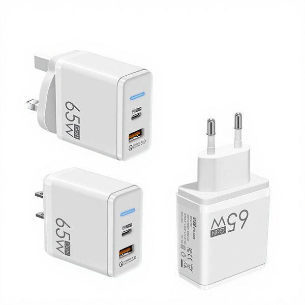 Wall Charger - Manufacturer 20W/48w/65w AU US UK Plug USB&USB-C QC3.0