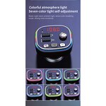 Car MP3 Player - Manufacturer C20 Fast Charging 5V 1A BT 5.0 LED Light FM Transmitter
