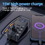 FM Transmitter - Manufacturer CS11 BT 5.3 15W Wireless 2 USB C 2 USB 3.1A