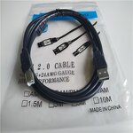Cable - Manufacturer USB B Cable for Printer USB 2.0 AM to BM for Computer